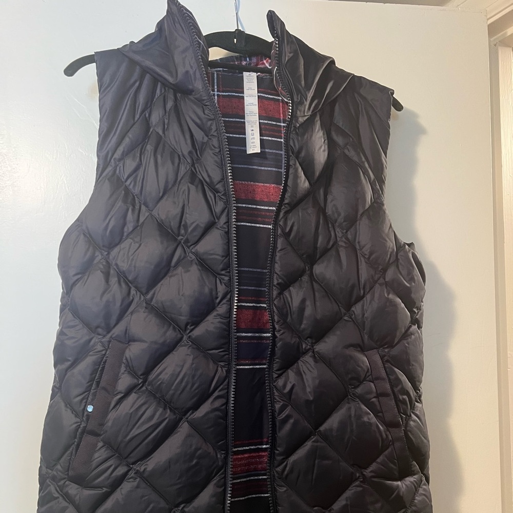 Lululemon Reversible Down Vest Navy/Plaid